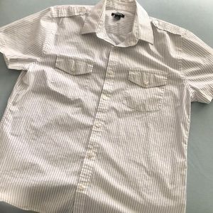 Express Black & White pin stripe button down shirt